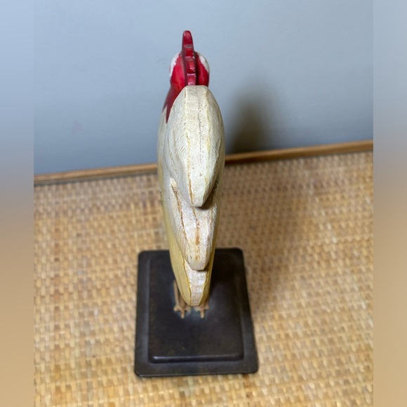 Hand Painted Rooster, White Bird Holding Heart, Russ Brand in great condition! - Picture 4 of 7